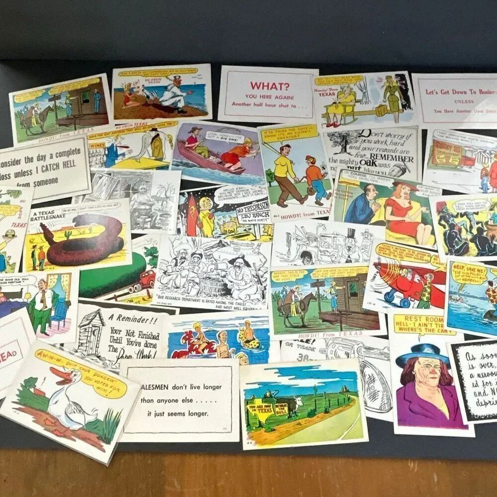 Vtg Postcards Lot of 20 **Random Selection!** Texas Funny Color Humor Laff Gram